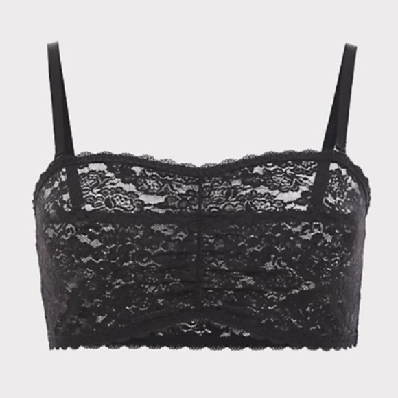 🆕 Black Lace Unlined Bandeau 1X 14 16 NWT Torrid New! - Picture 5 of 7